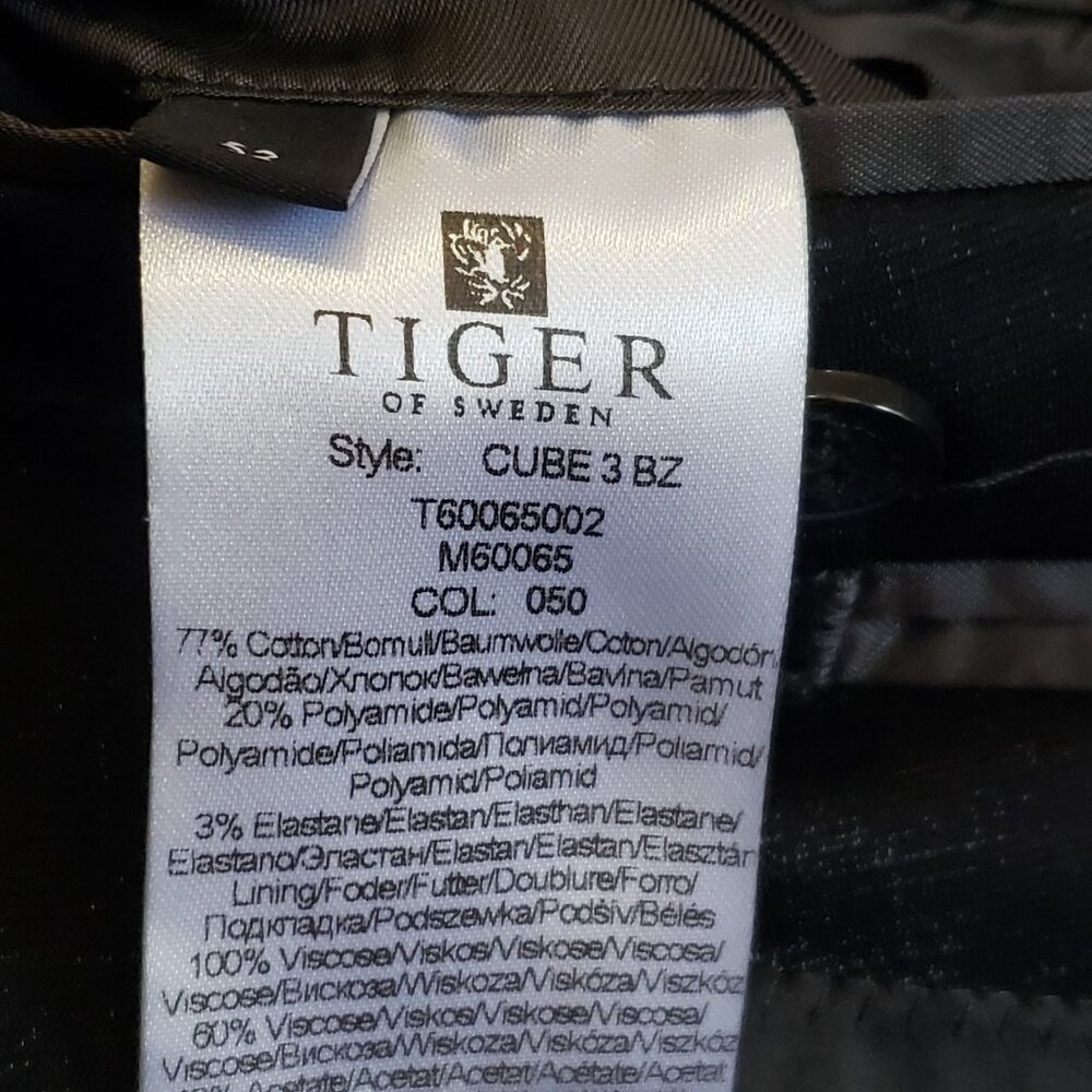 Tiger of Sweden Men Blazer 52 Button Blue Iridescent Single Breasted Jacket - Picture 11 of 11